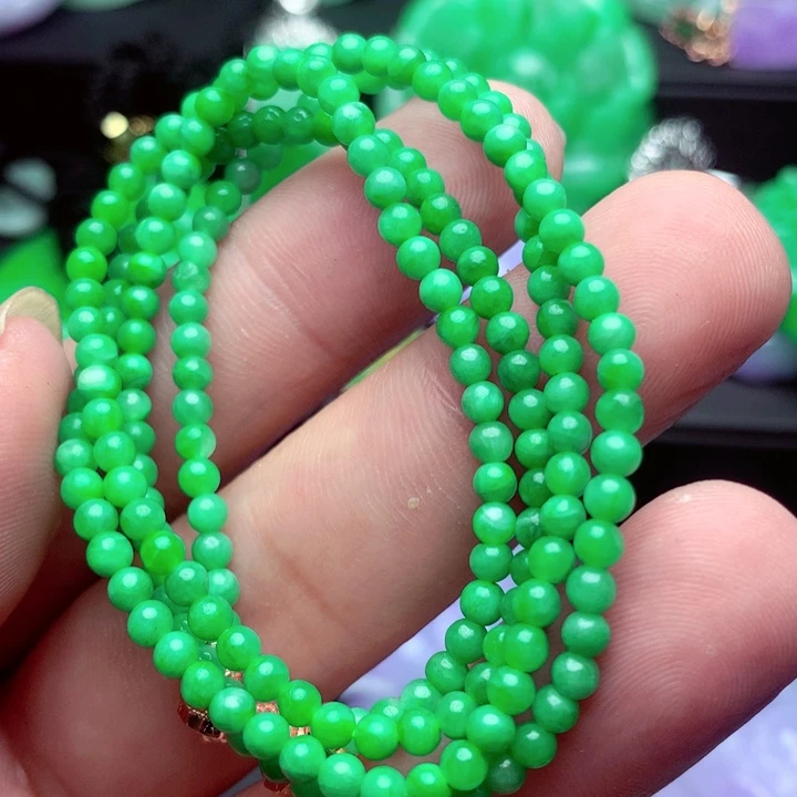 翡翠未镶嵌毛衣链