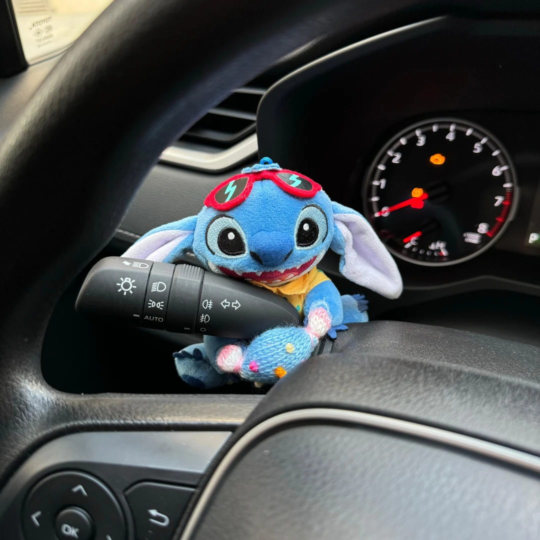 正版史迪仔汽车怀档装饰可爱卡通转向灯雨刮器公仔挂件方向盘车饰