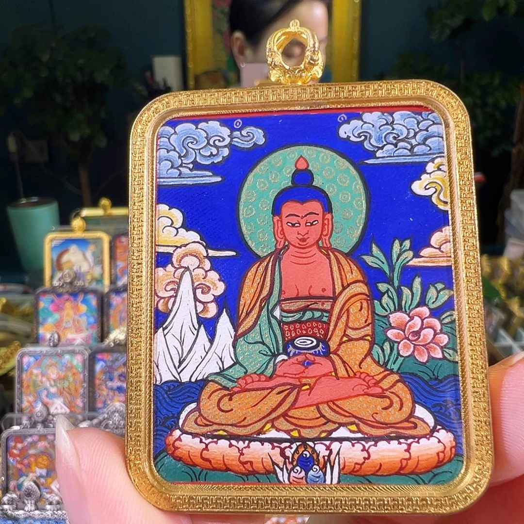 吊坠你**墙阿米热贡纯手绘唐卡