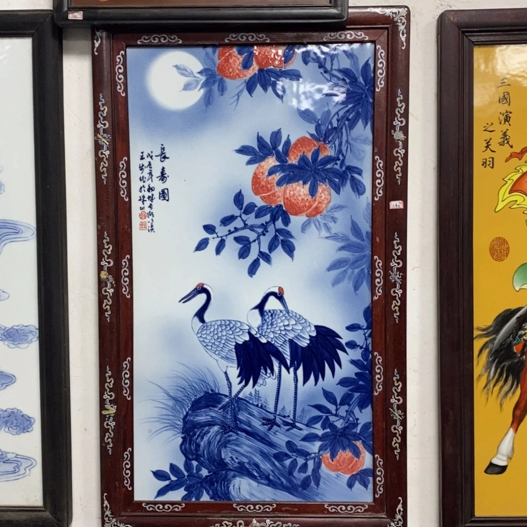 瓷片90*52*1景德镇瓷板画柴窑烧制