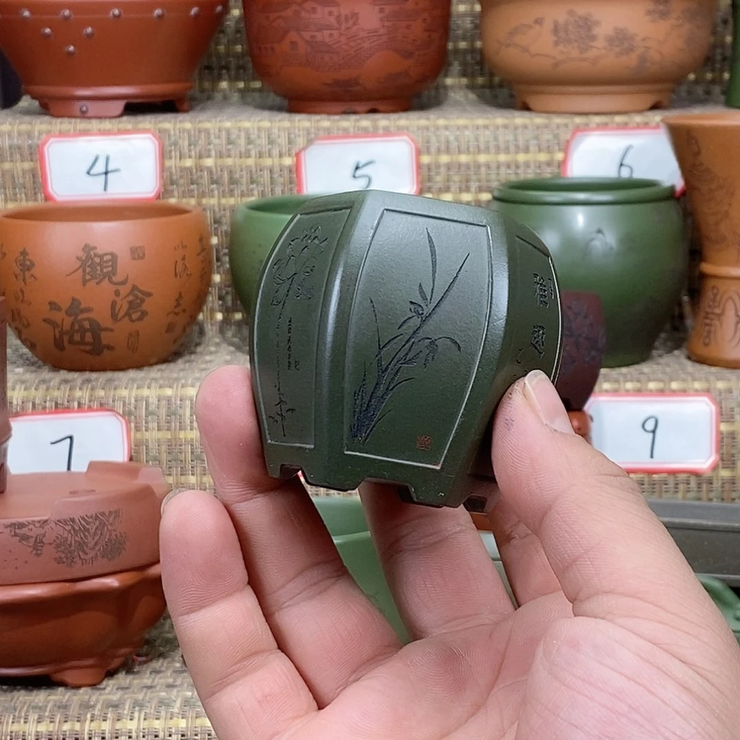 紫砂花盆我在等一