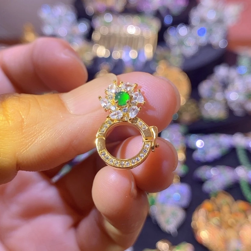 【闪购商品】银S925镶嵌挂件翡翠