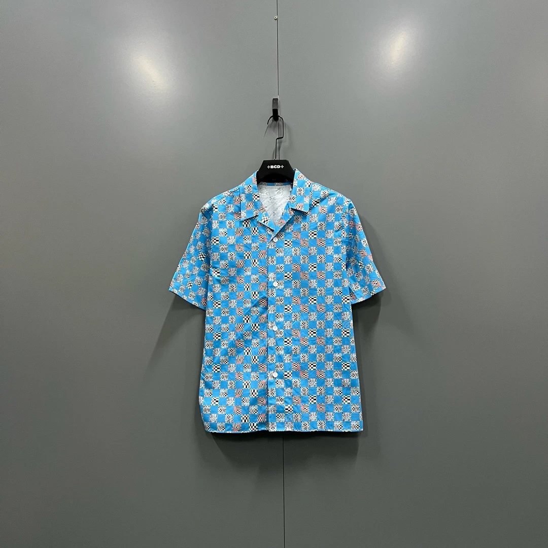 未使用 LouisVuitton/路易威登 【白菜PL】 017622 蓝色短袖衬衫