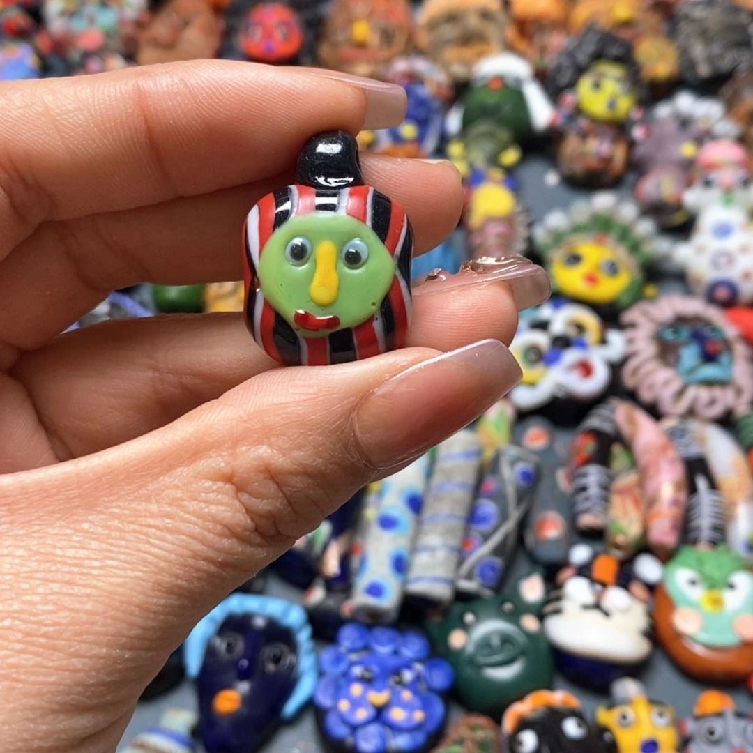 琉璃颈饰印度尼西亚圆饼