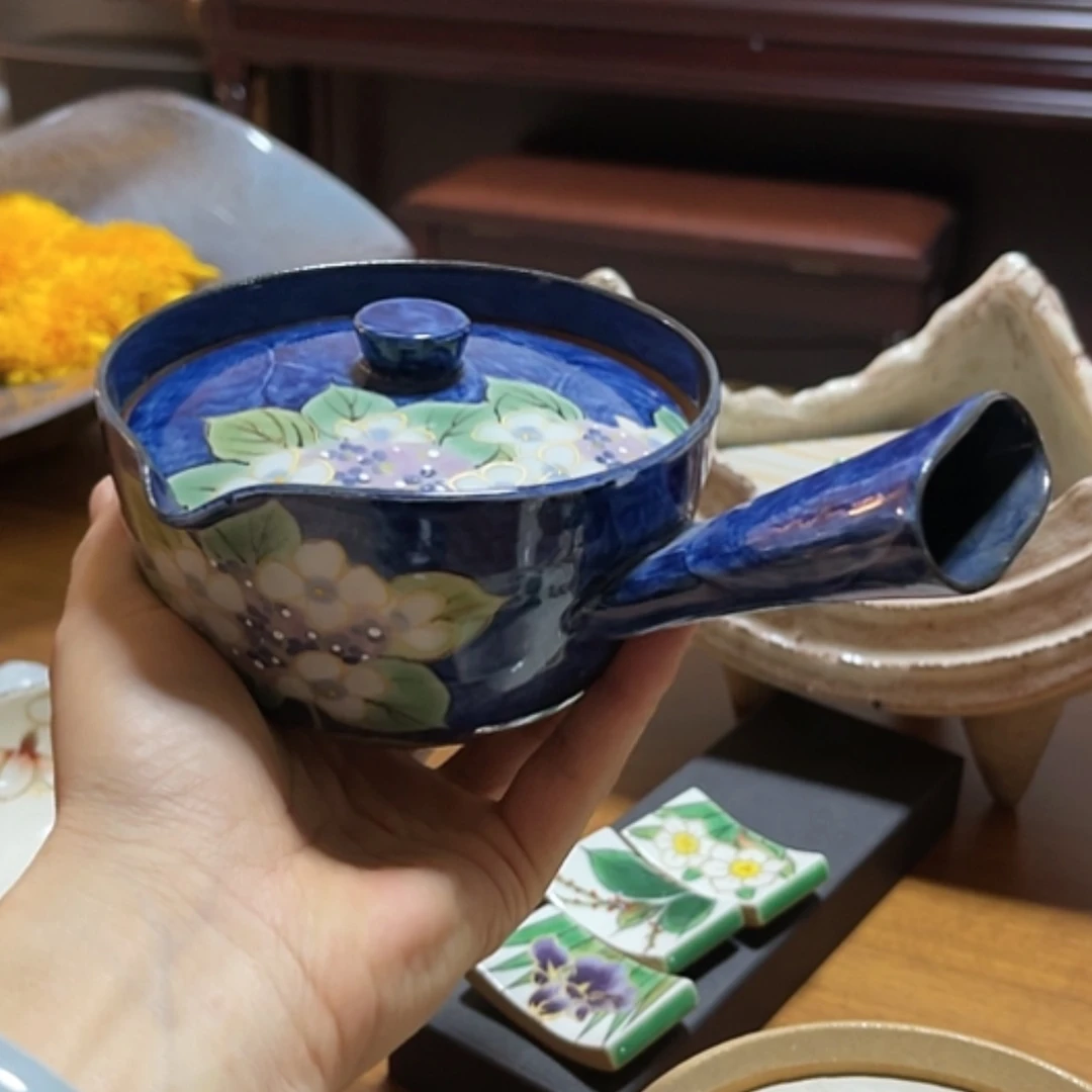 【闪购商品】瓷片侧把壶好看好看