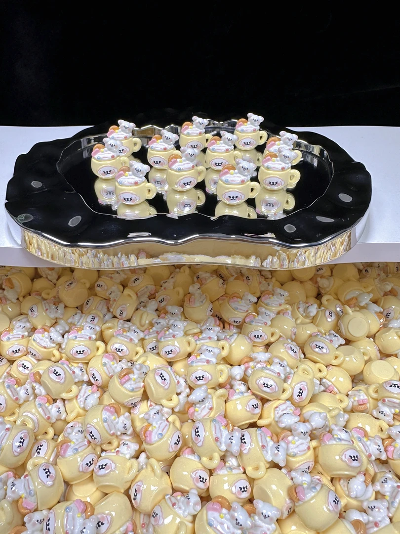 【新甜定制款】 线条小狗杯 树脂仿真小食玩 手工摆件 DIY树脂配件