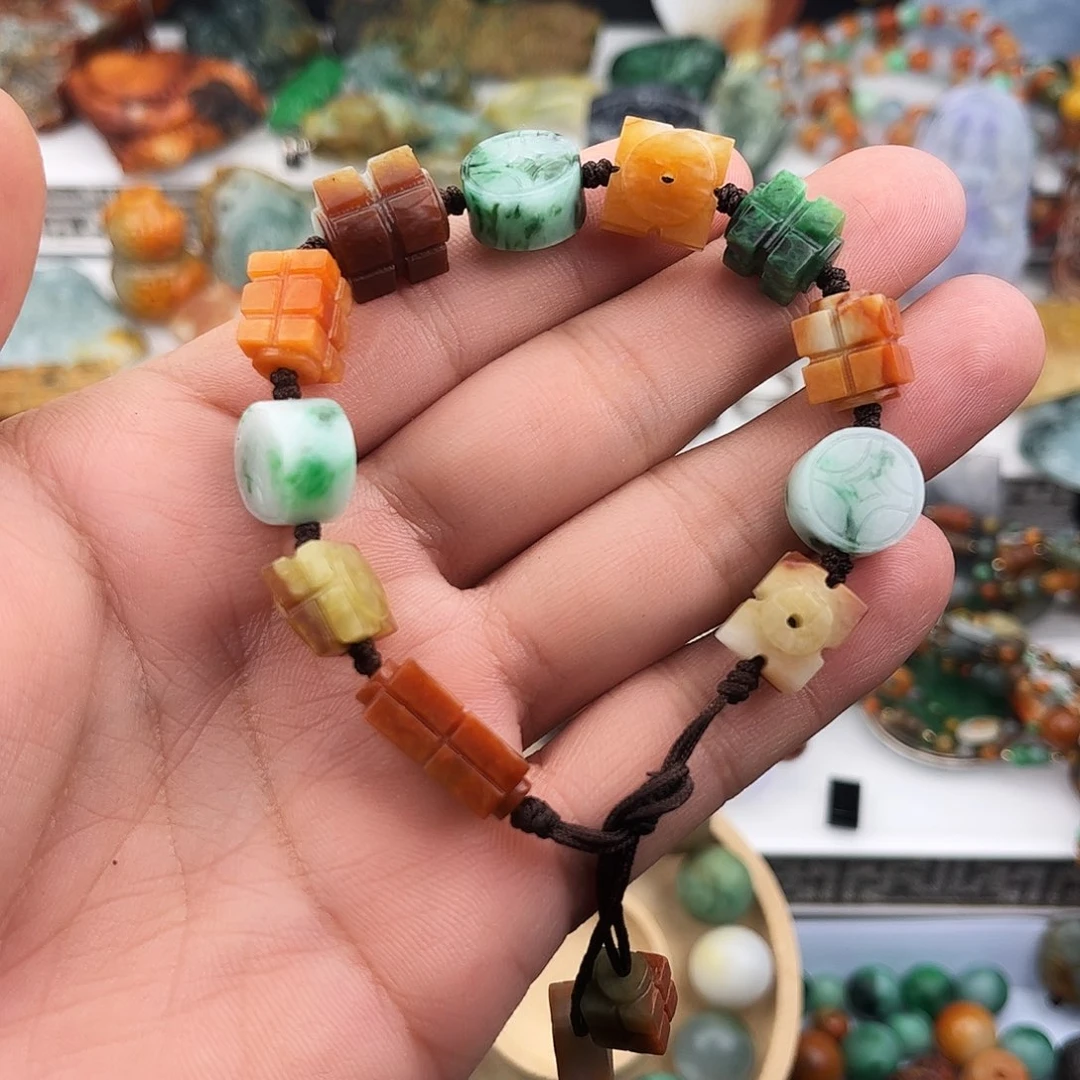 散珠翡翠翡翠珠子手链