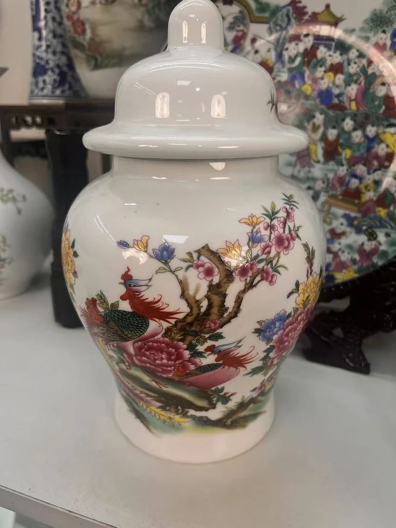 景德镇陶瓷凤凰将军罐