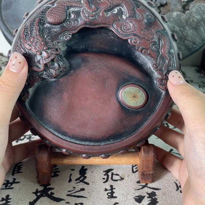 人***@砚台鼓好看神龙吐珠