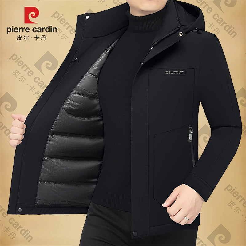 皮尔卡丹男士冬季商务休闲棉袄保暖男装外套上衣棉服时尚高档潮流