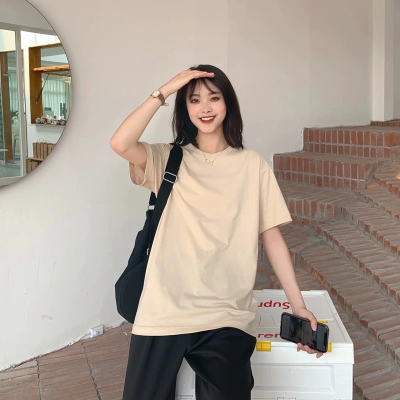 8000 春季短袖t恤女装打底衫内搭体恤宽松纯色2024年新款上衣