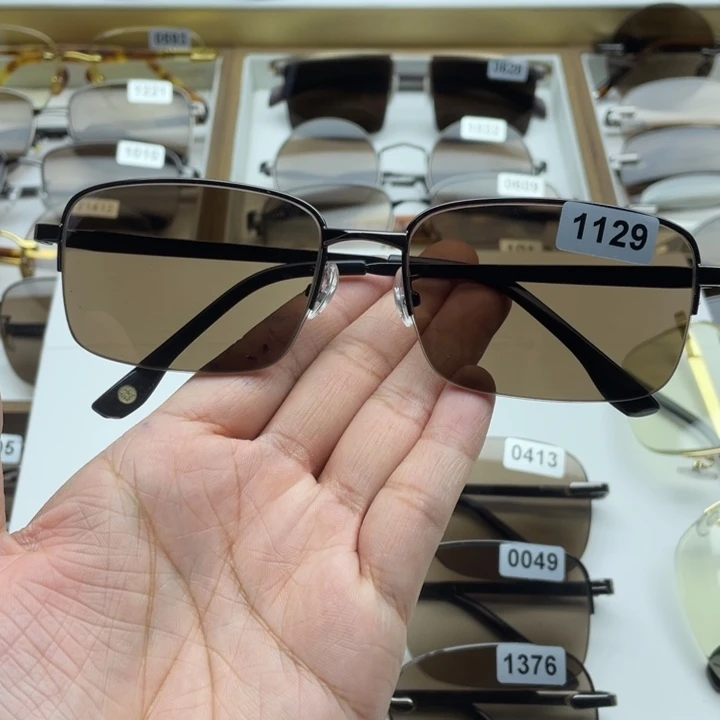 茶水晶半框眼镜 1129