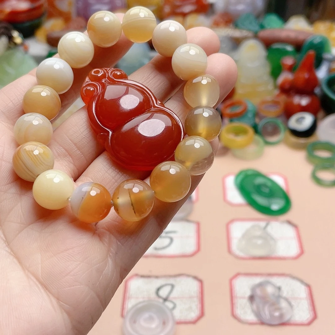 玛瑙/玉髓颈饰合金家****