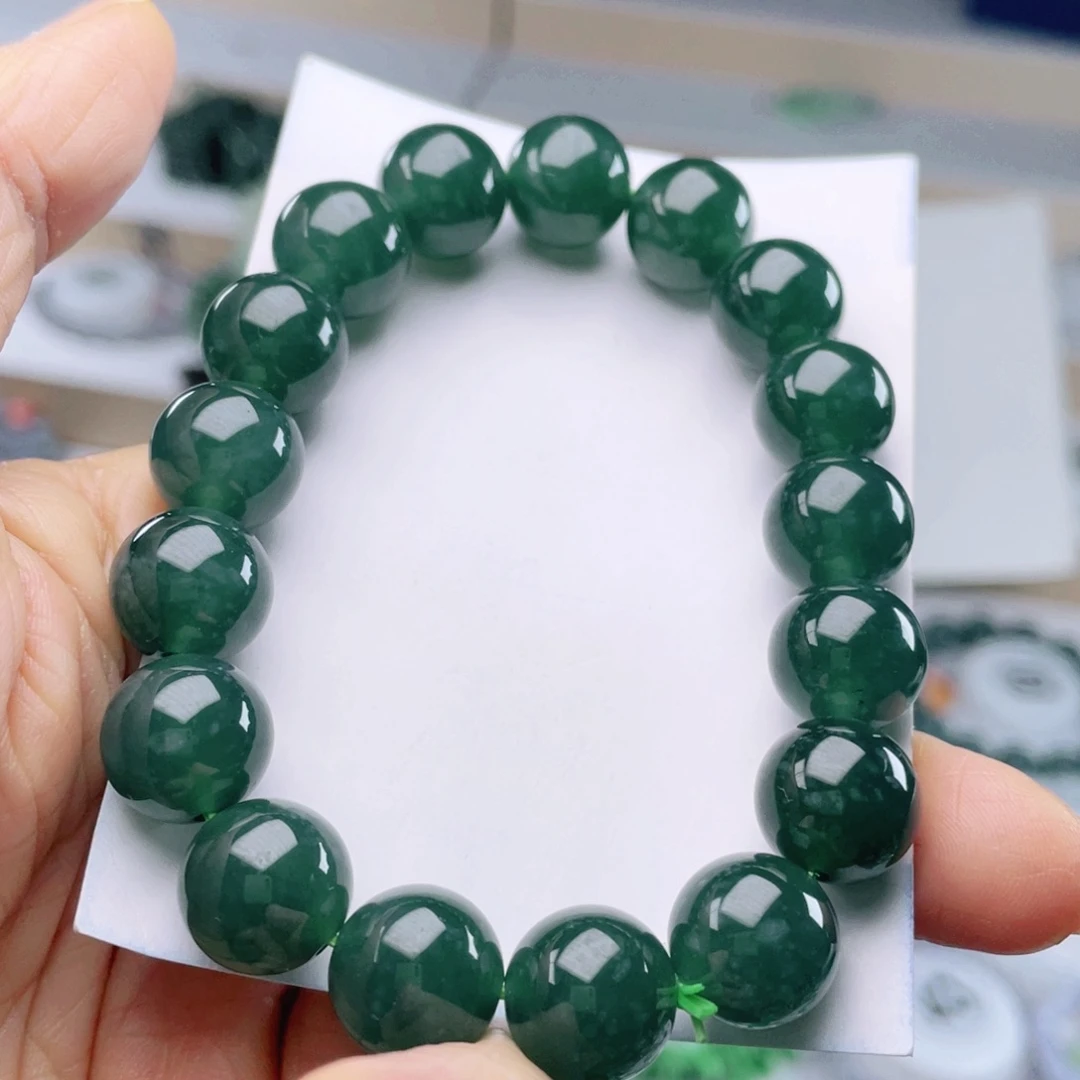 翡翠戒指未镶嵌天然翡翠手串12.3mm