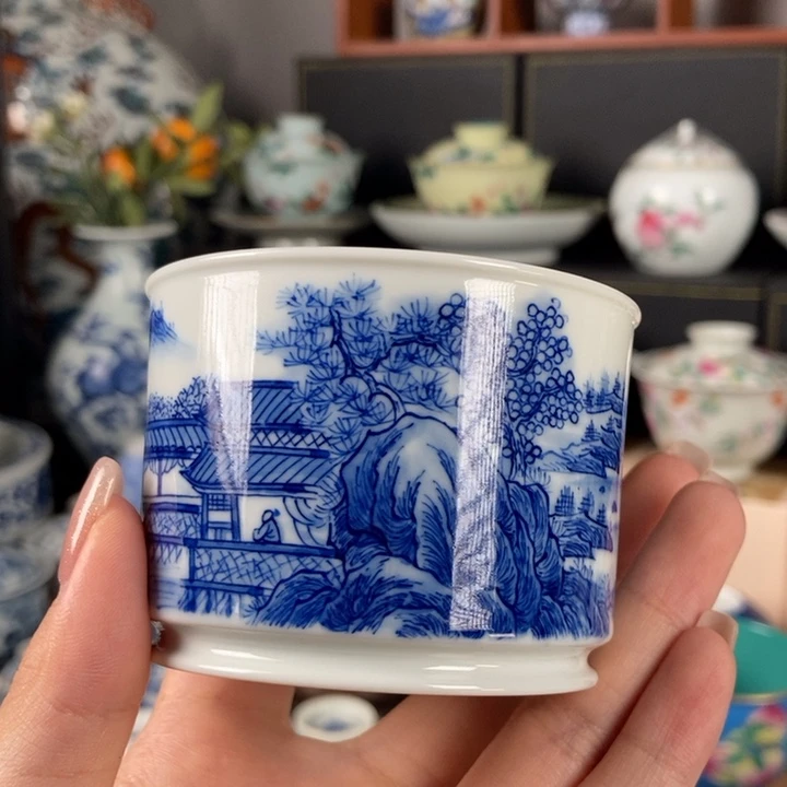 杯折葵非器山水直口杯