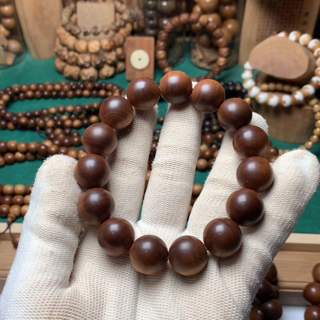 檀香木手串/手链老山檀香1.5沉水微瑕