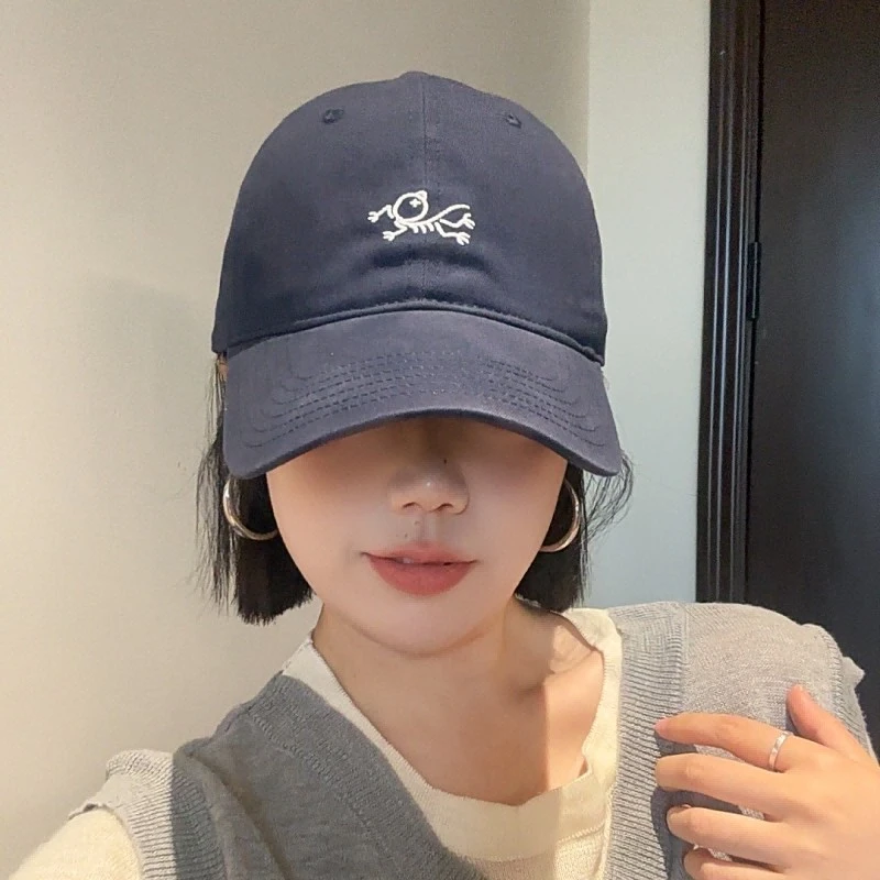 韩版简约刺绣小鸟图案棒球帽早秋新款男女鸭舌帽百搭显脸小