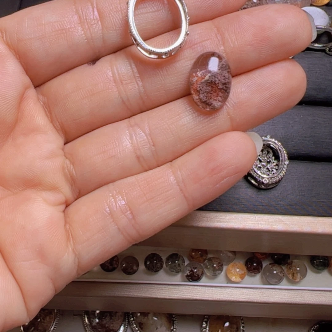 水晶手链银S800镀金镶嵌不*?