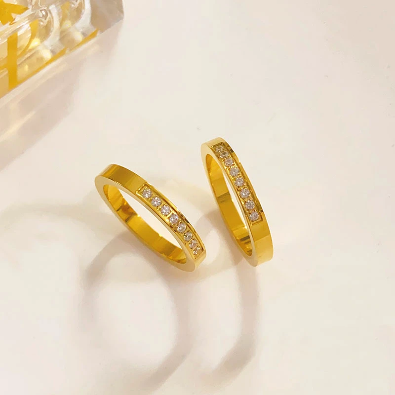 <姜百万专属>戒指简约镶钻戒指女轻奢潮流小众设计高级