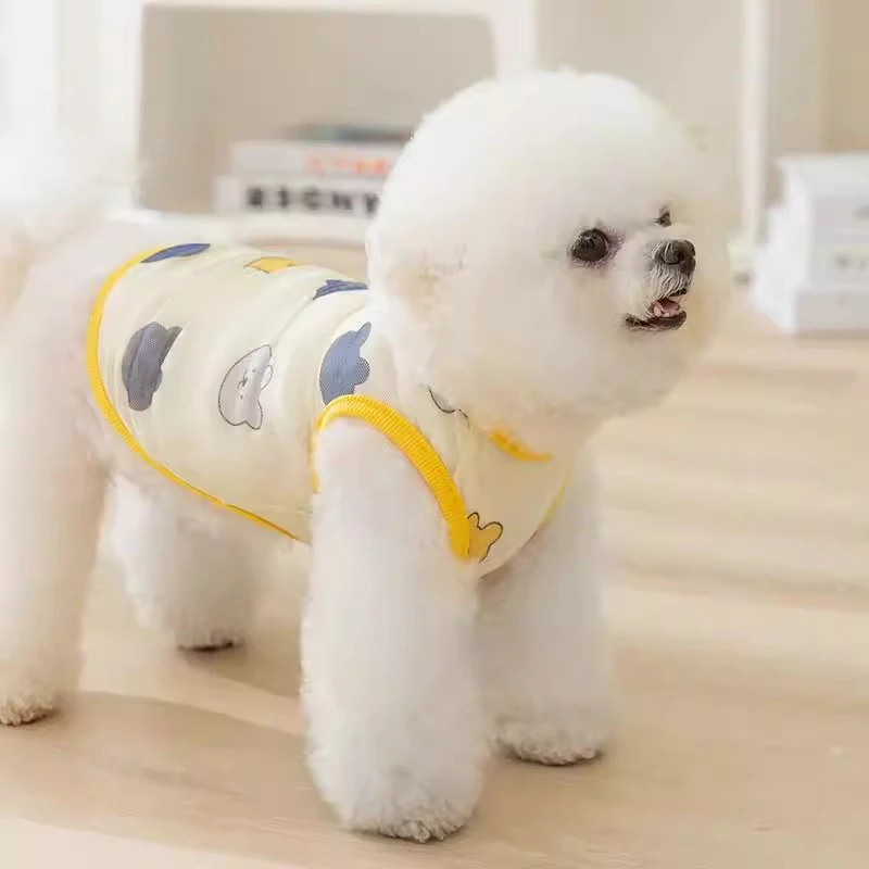 狗狗衣服夏季薄款网眼透气猫咪衣服防掉毛狗狗背心宠物衣服比熊
