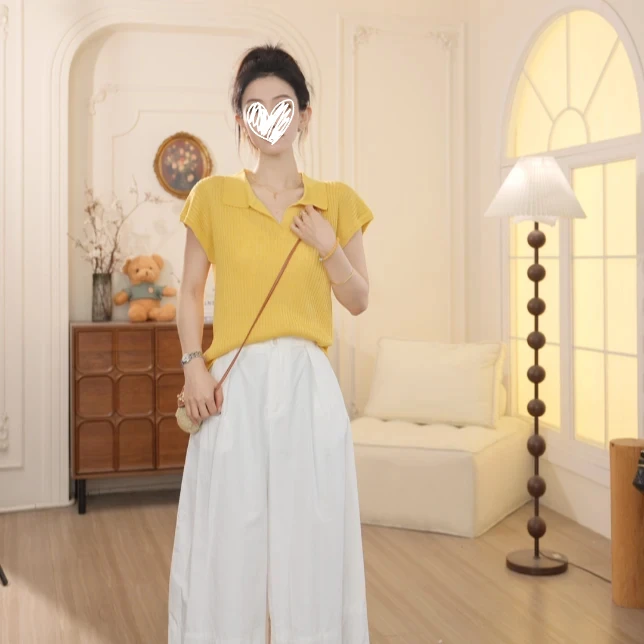 2025新款夏季时尚气质显瘦V领针织衫女NXD60