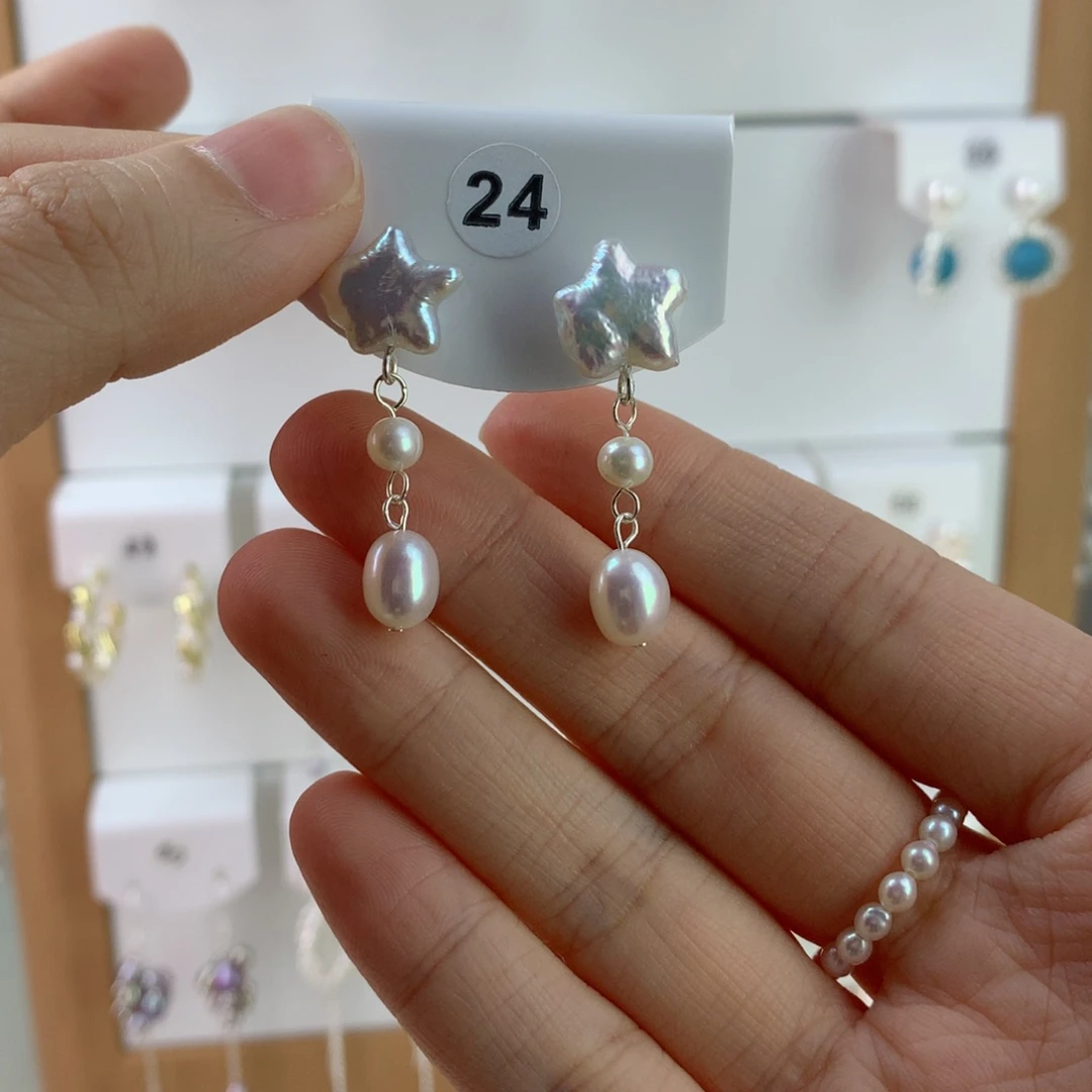 未镶嵌耳饰淡水珍珠