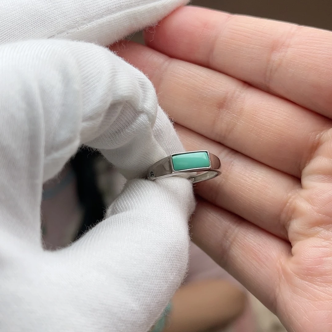 绿松石珠宝奇石银S925镶嵌