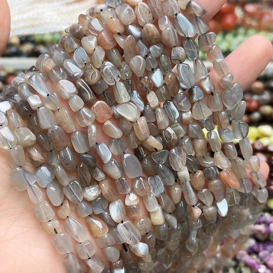 玛瑙/玉髓未镶嵌珠宝半成品6-8银月光随行一条