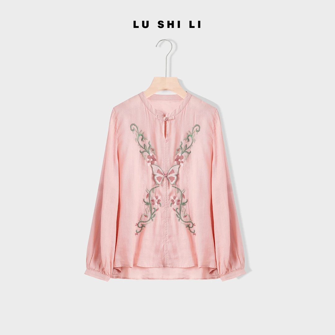 大宁女装 【仙女下凡】立领新中式气质衬衫重工刺绣时尚衬衫50520