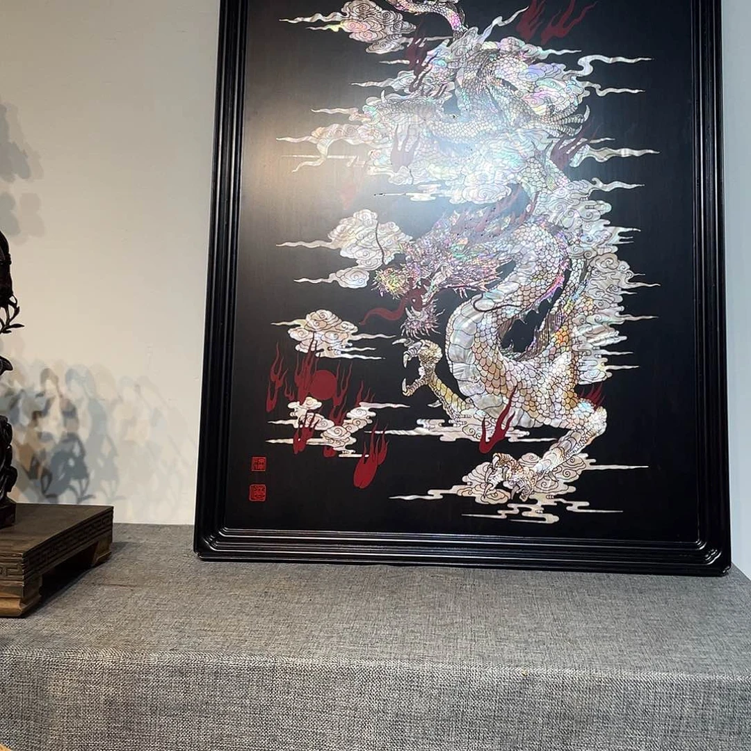 七***七东非黑黄檀（紫光檀）龙挂件工艺品