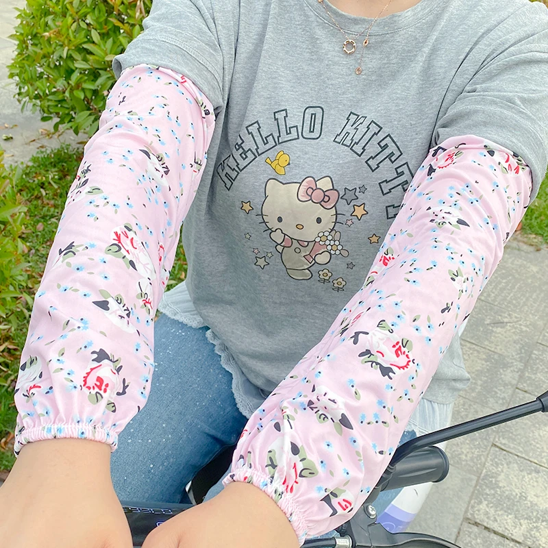 夏季冰袖女士防晒直筒加长洋气宽松农活工作专用骑车遮阳防紫外线