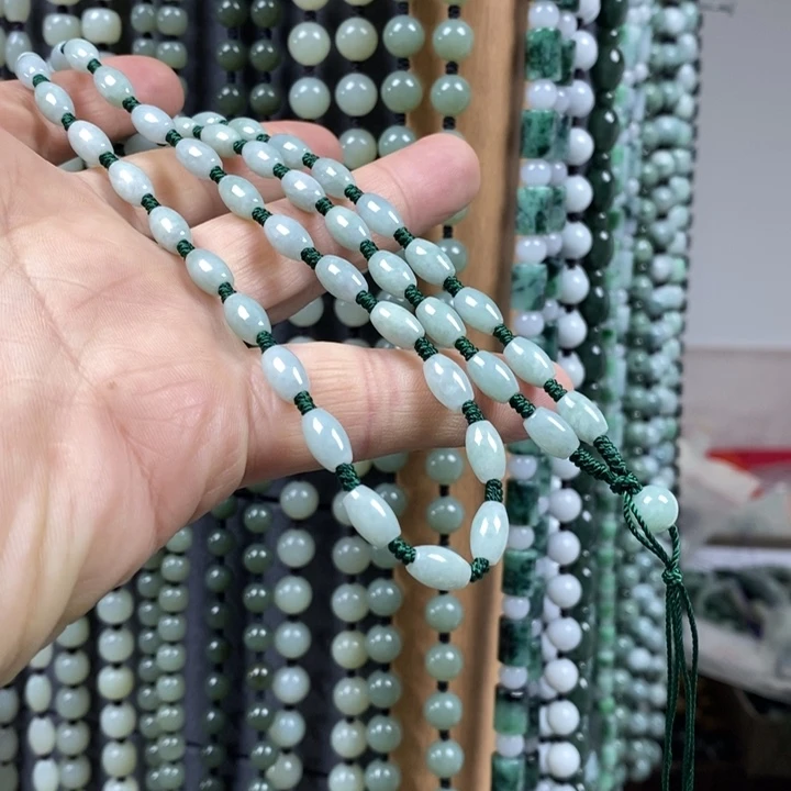 翡翠项链未镶嵌用****2翡翠米珠项链