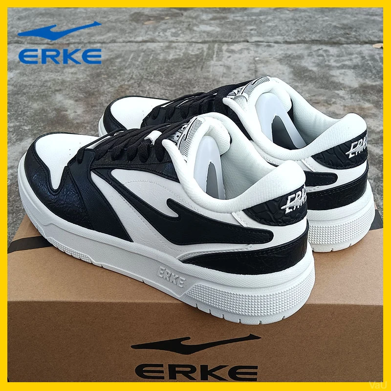 erke/鸿星尔克男女低帮男鞋情侣款新款舒适板鞋复古休闲冬季百搭