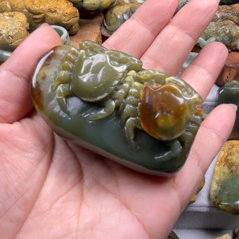 未镶嵌岫岩河磨玉（透闪石质玉）把件C*Y