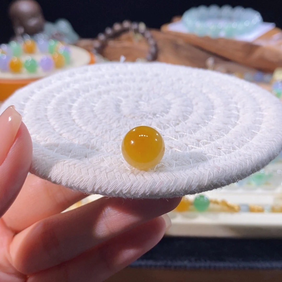 翡翠未镶嵌颈饰冰黄翡珠卡12.9