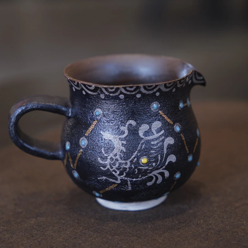 【九姐爱喝茶】炼陶北斗七星公道杯（蕉白S0847）