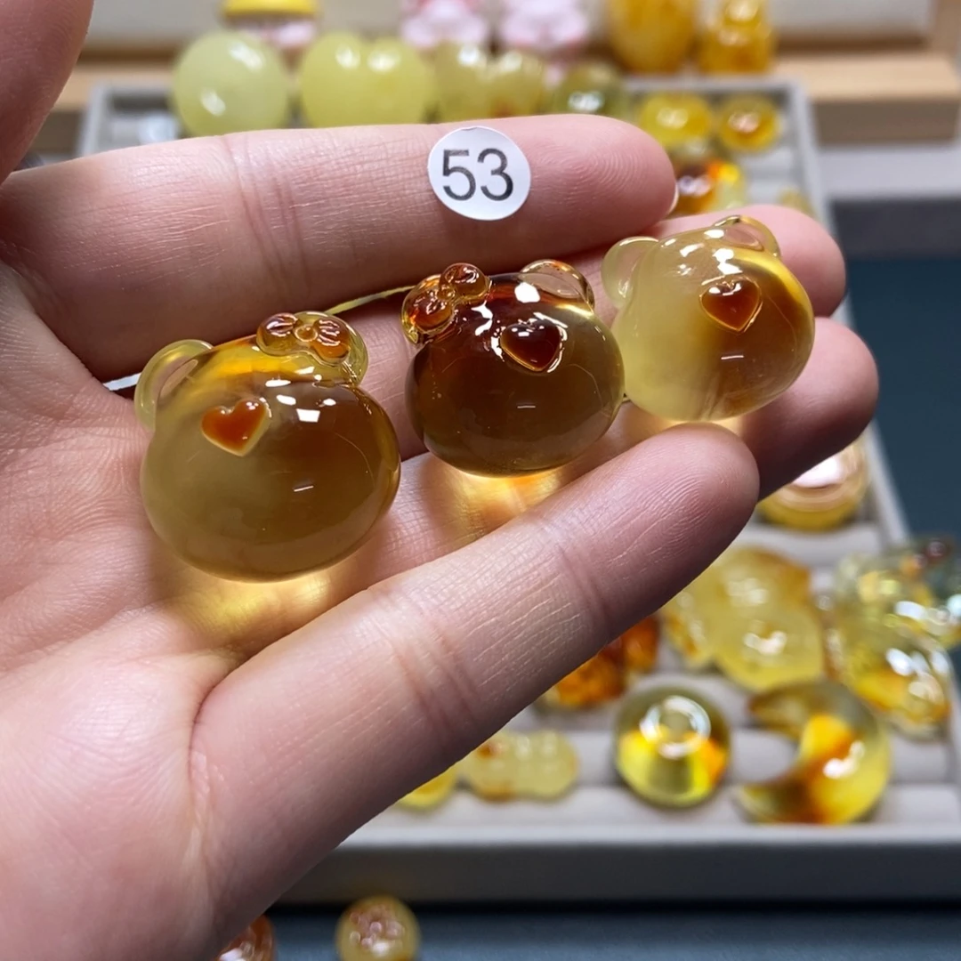 *****裸石琥珀未镶嵌天然琥珀蜜蜡吊坠