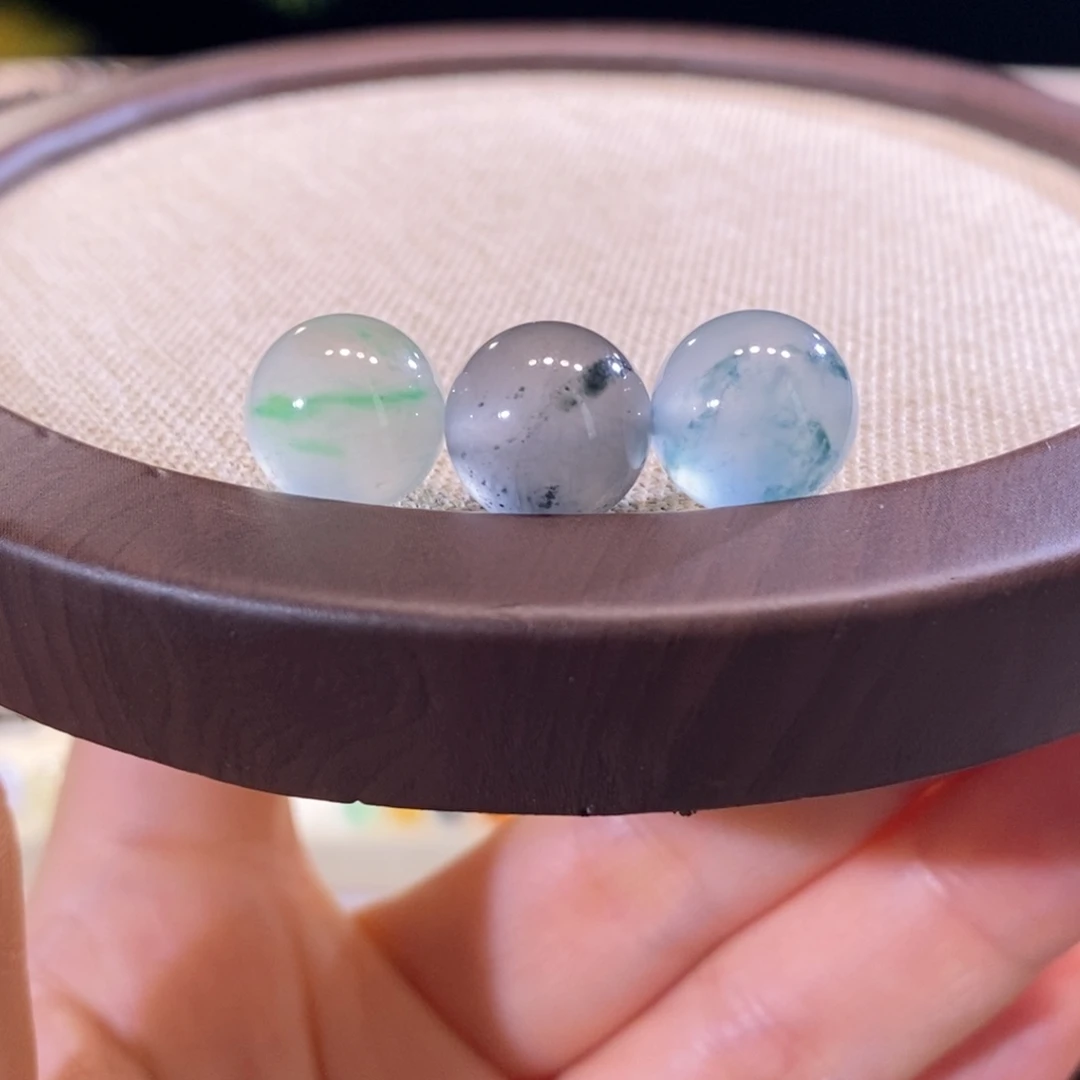 翡翠未镶嵌颈饰清冷风·高冰飘花