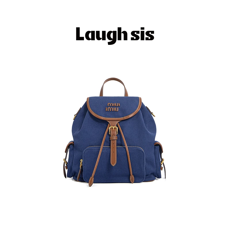 【奈奈专属】喵家 帆布双肩包LS504B009-laughsis