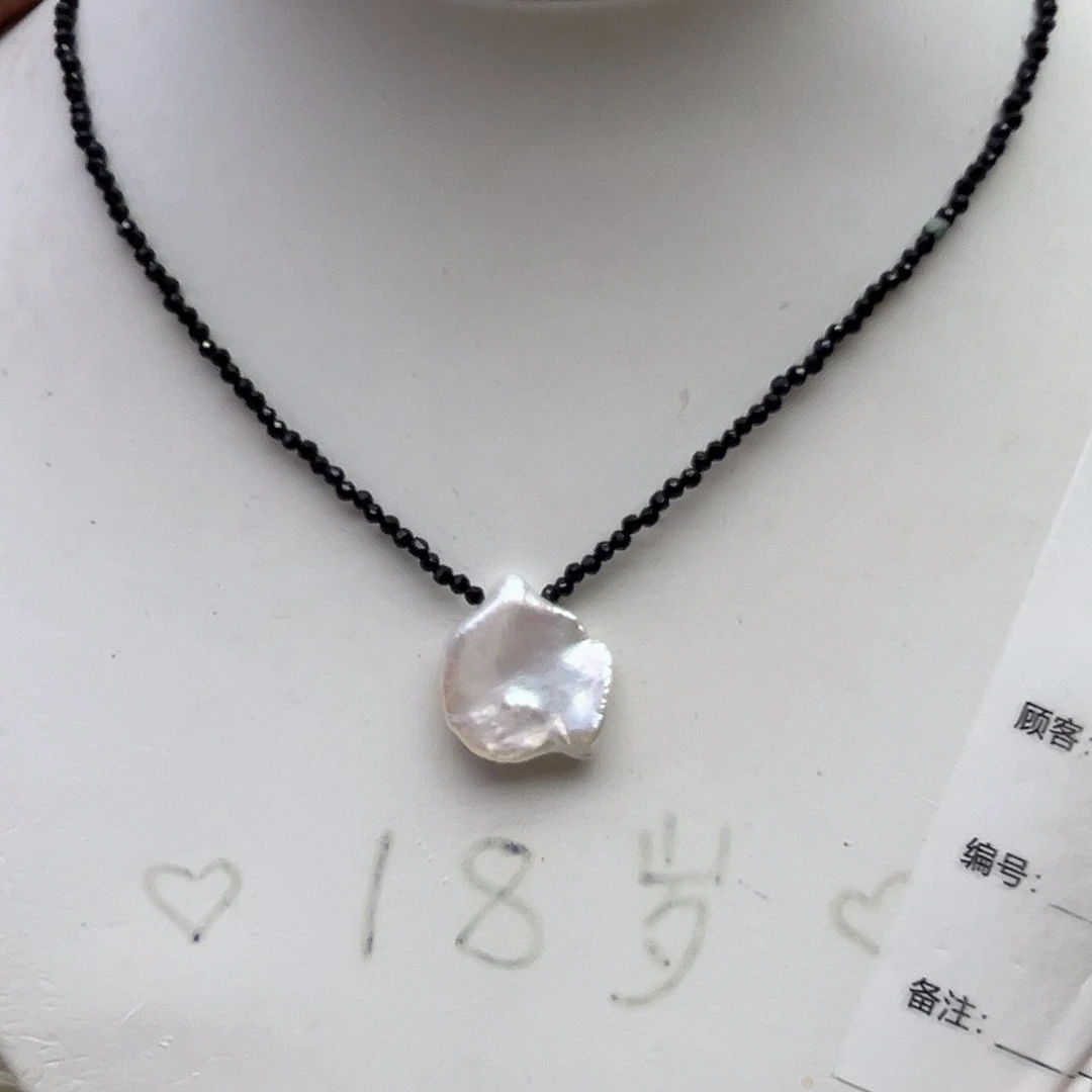 淡水珍珠项链银S925镶嵌