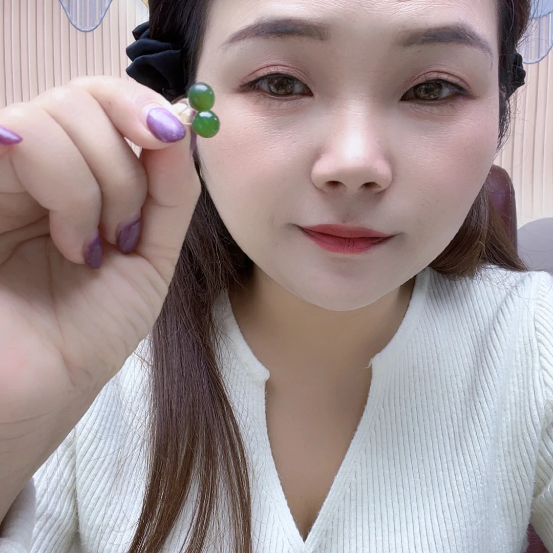 和田玉未镶嵌耳饰耳钉