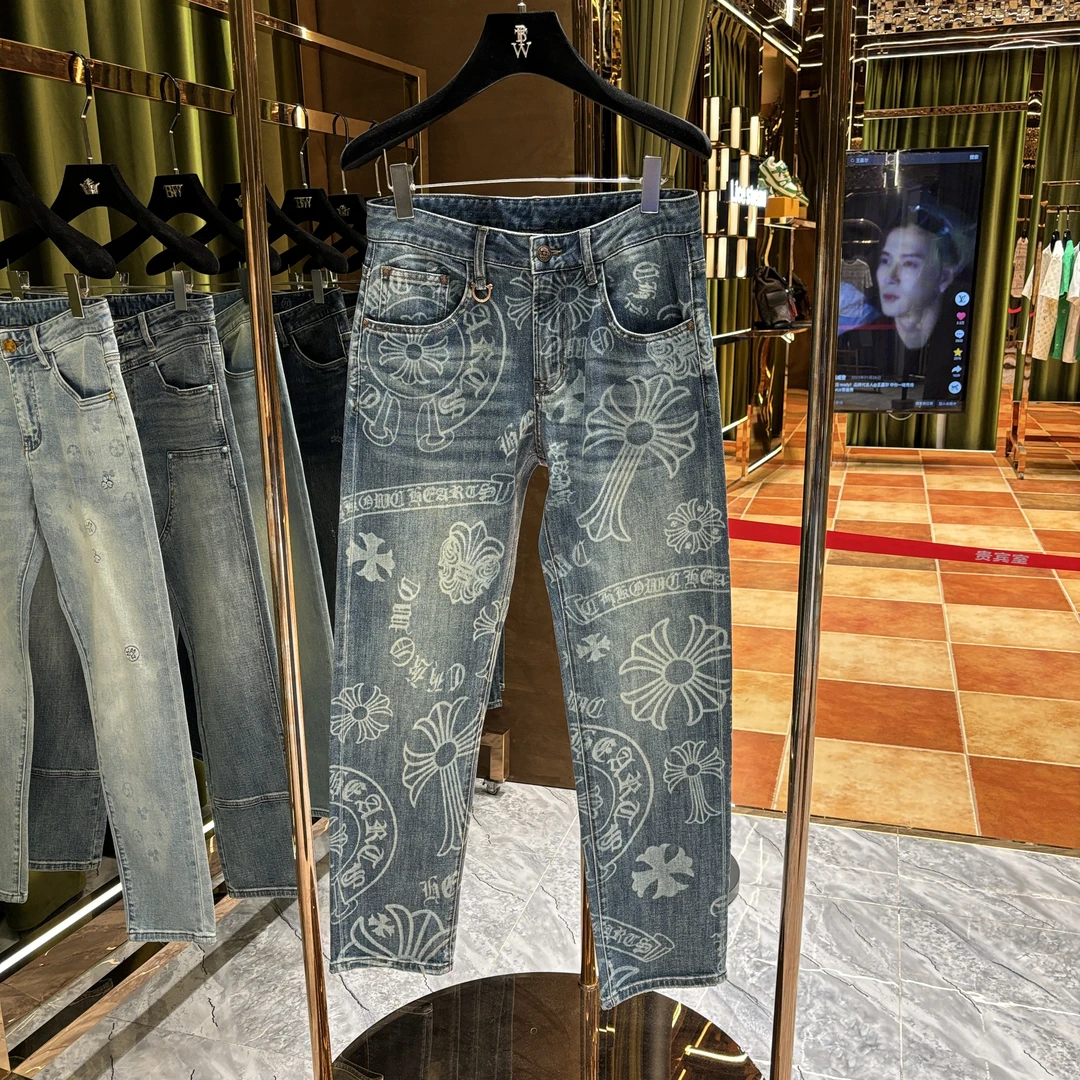 【烽哥专属】2025春季新款轻奢高定百搭牛仔裤（77066）