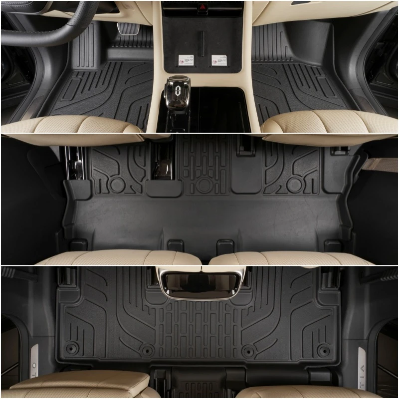 适用于问界M7脚垫汽车内饰地垫环保耐磨防水防滑地毯问界脚垫TPE