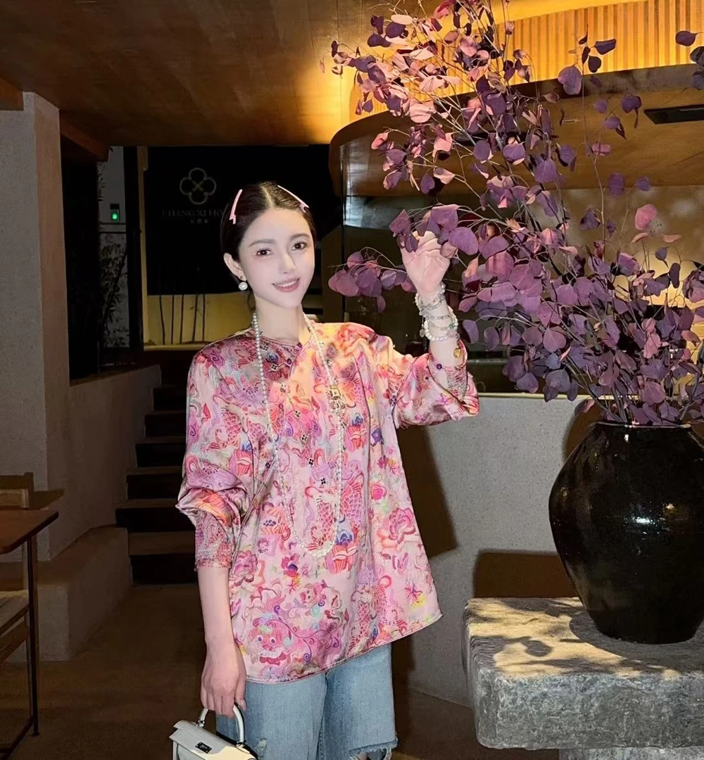 新中式 香云纱提花上衣---89