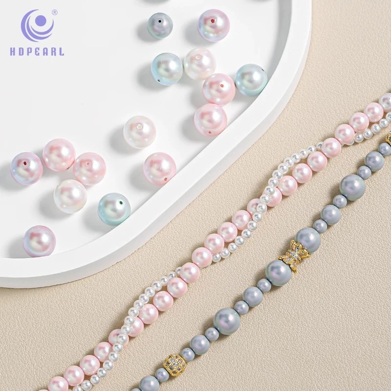 【海蒂】梦幻人造玻璃珍珍时尚手工饰品配件彩色可爱串珠diy手机链