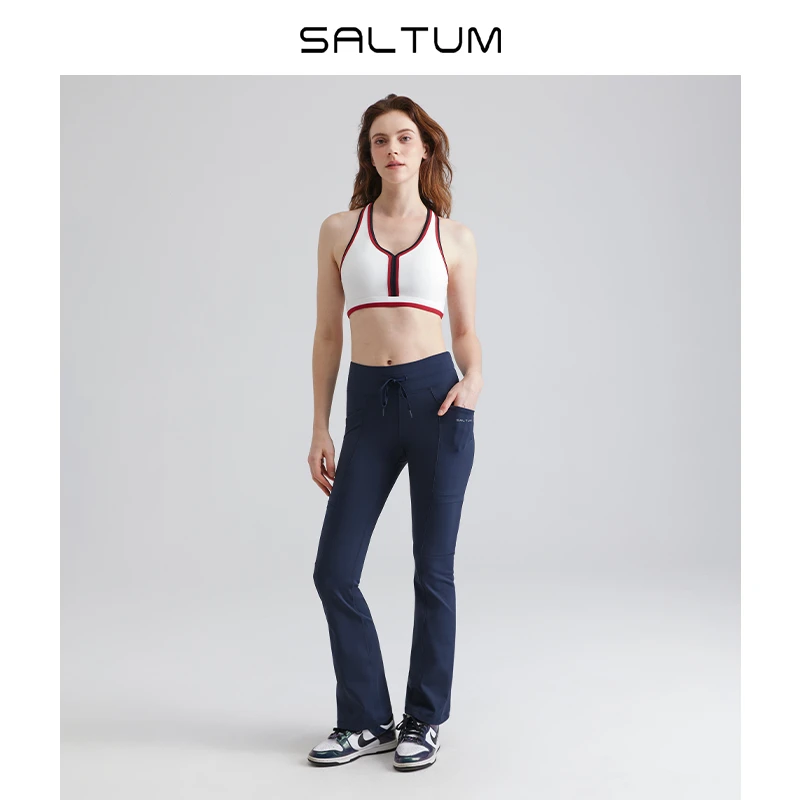 saltum瑜伽裤微喇女加绒加厚防风多口袋工装复古可外穿运动休闲裤