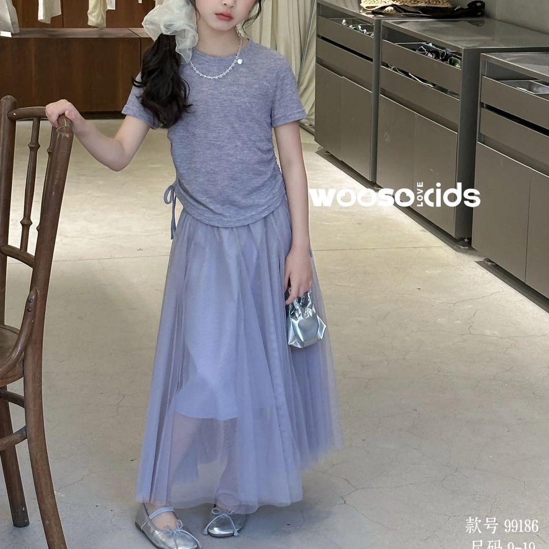 9186/6788童装网纱裙套装