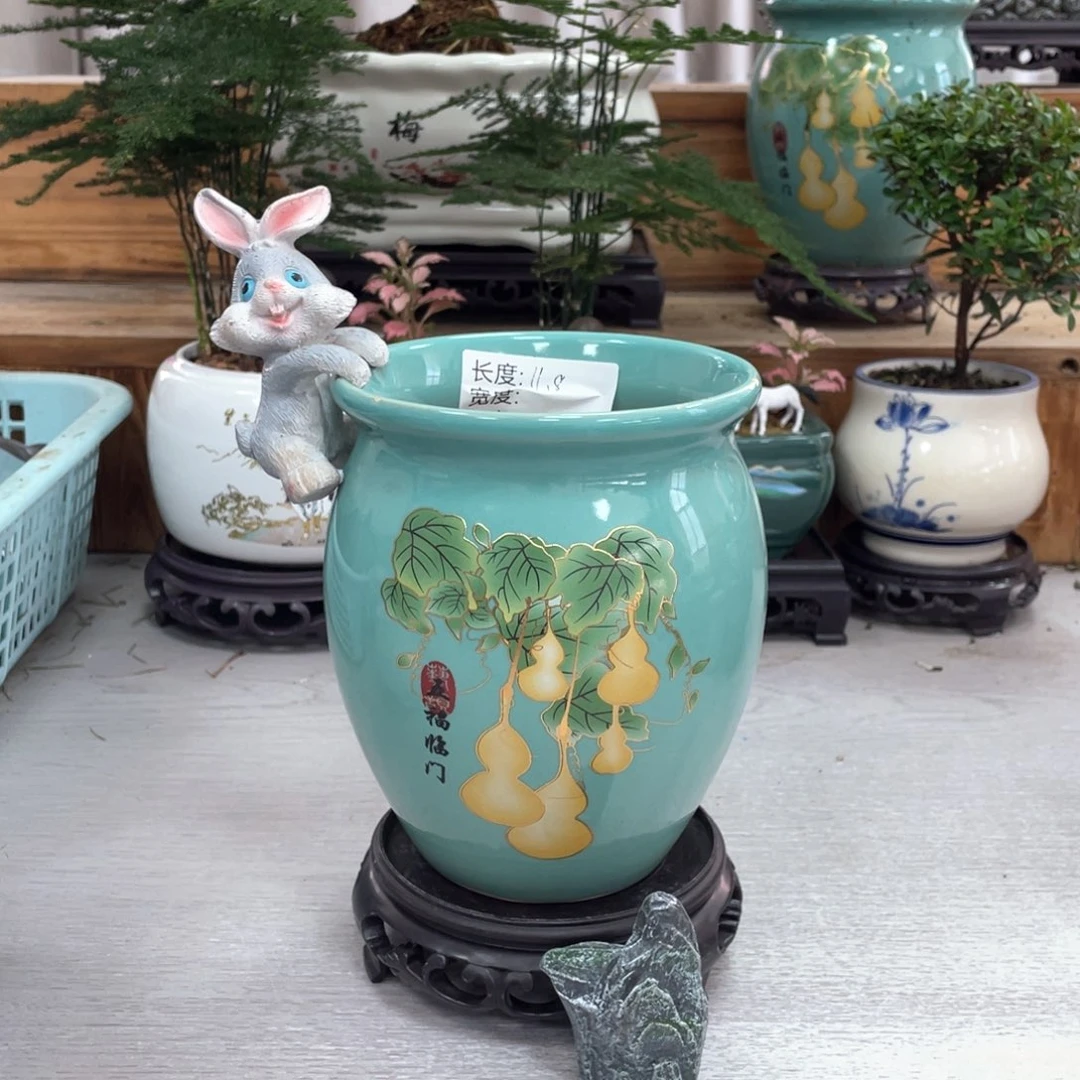陶瓷花盆陶瓷玉盆紫砂艺术花盆