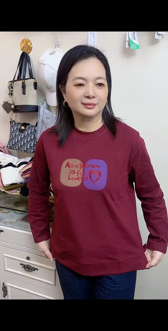 【早秋新款】美式复古爱心女宽松风字母印花上衣