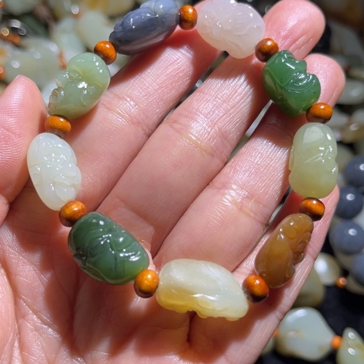 和田玉未镶嵌手串多样性发货